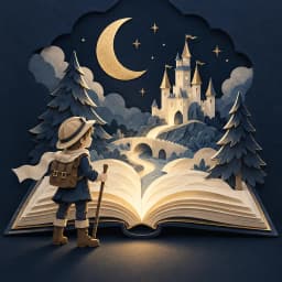 Paper cut illustration style preview from Create Story